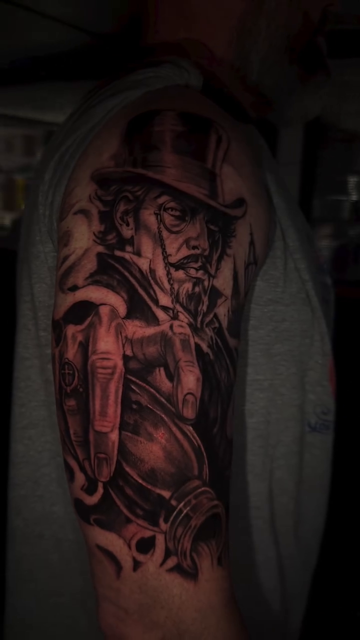 Tattoo by @seanc_tattoos — realism, black_and_grey