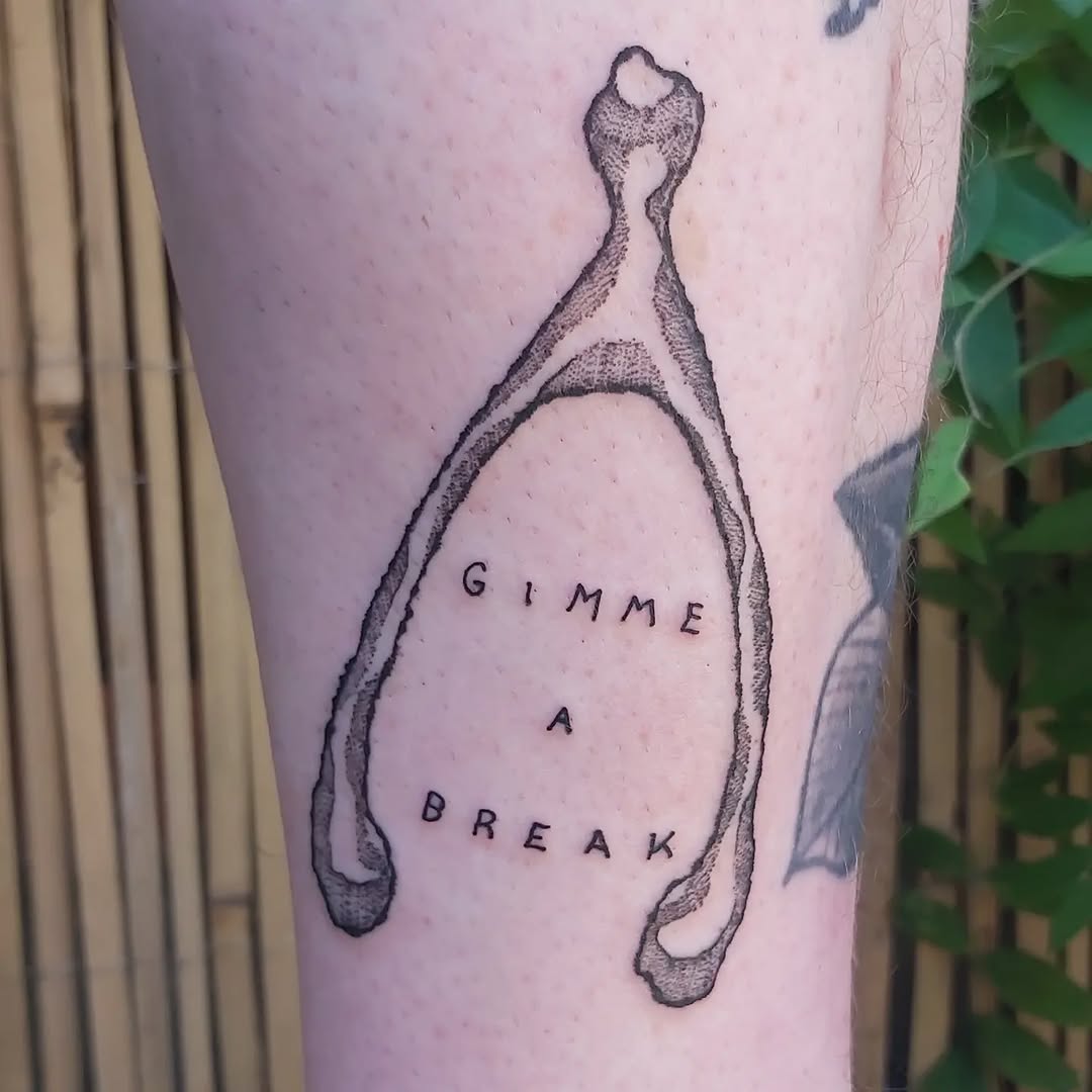 Tattoo by @mashby.ttt — lettering_script, dotwork