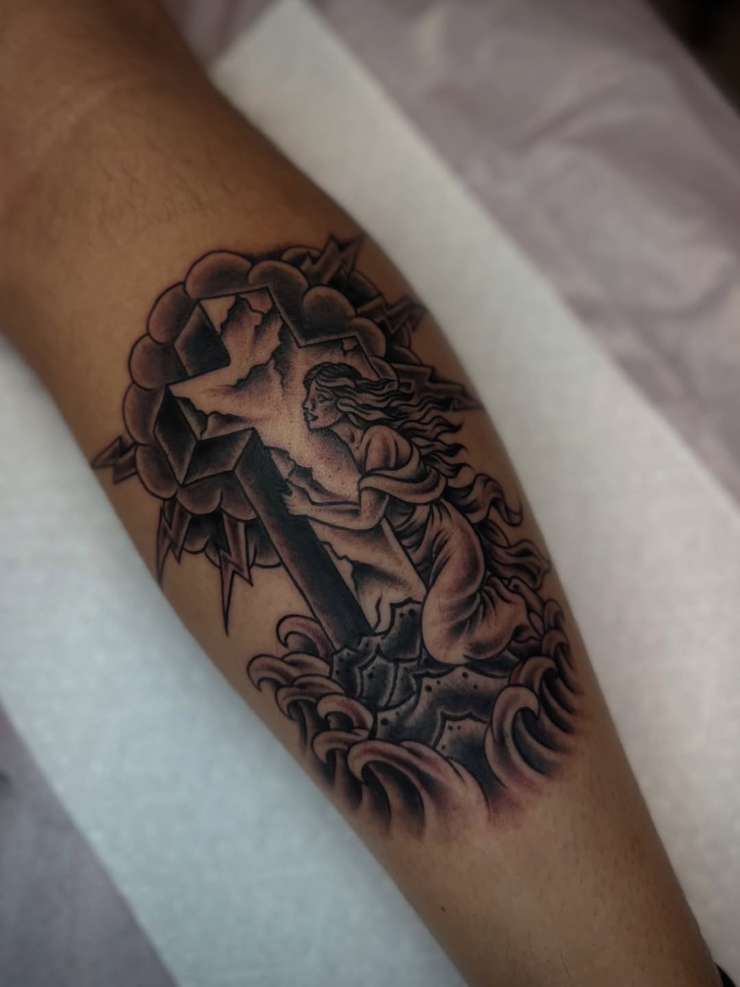 Tattoo by @preston.tattoos — black_and_grey, realism