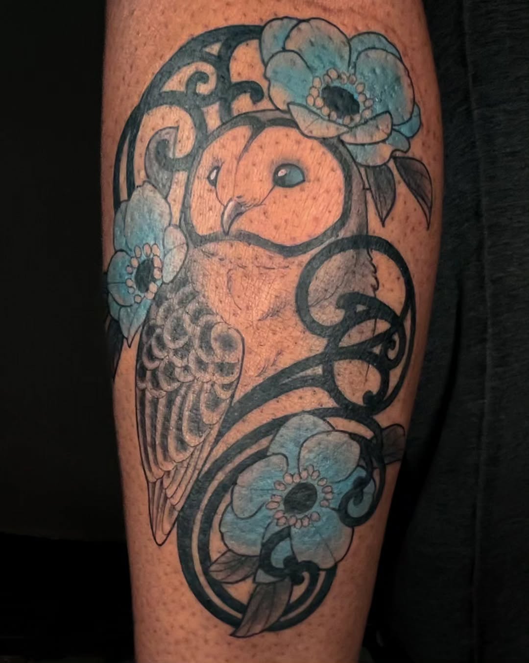 Tattoo by @hannahsteeleart — black_and_grey, ornamental