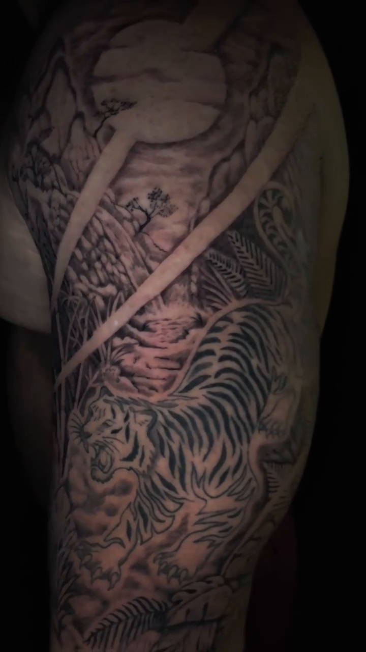 Tattoo by @carlosarttattoo.26 — realism, black_and_grey