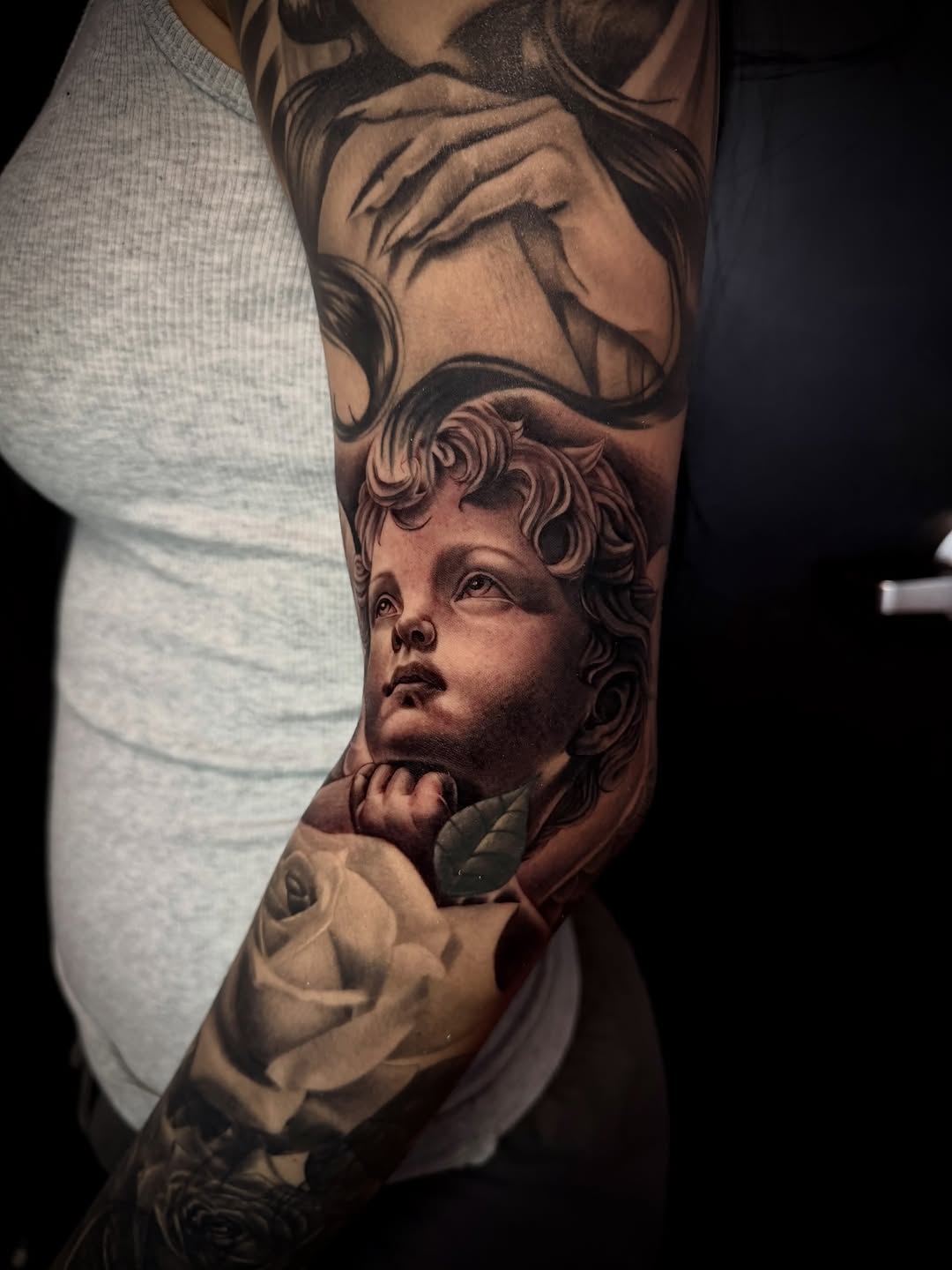 Tattoo by @ocks_tattoos β realism, black_and_grey