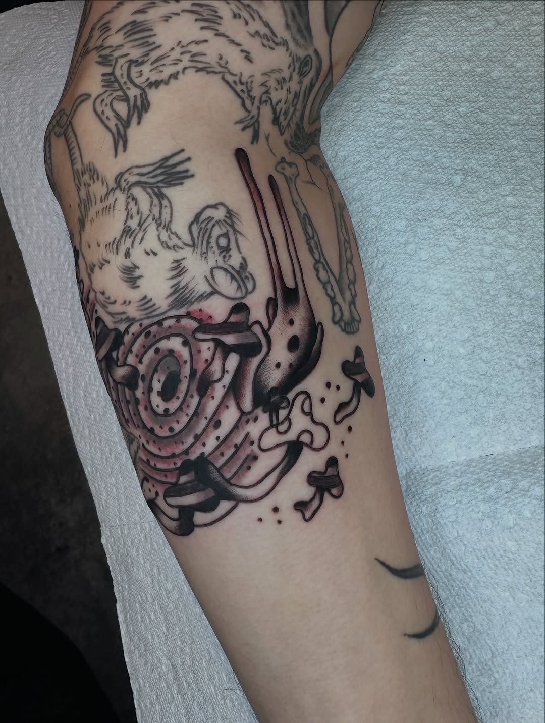 Tattoo by @toadtat2 — new_school, black_and_grey