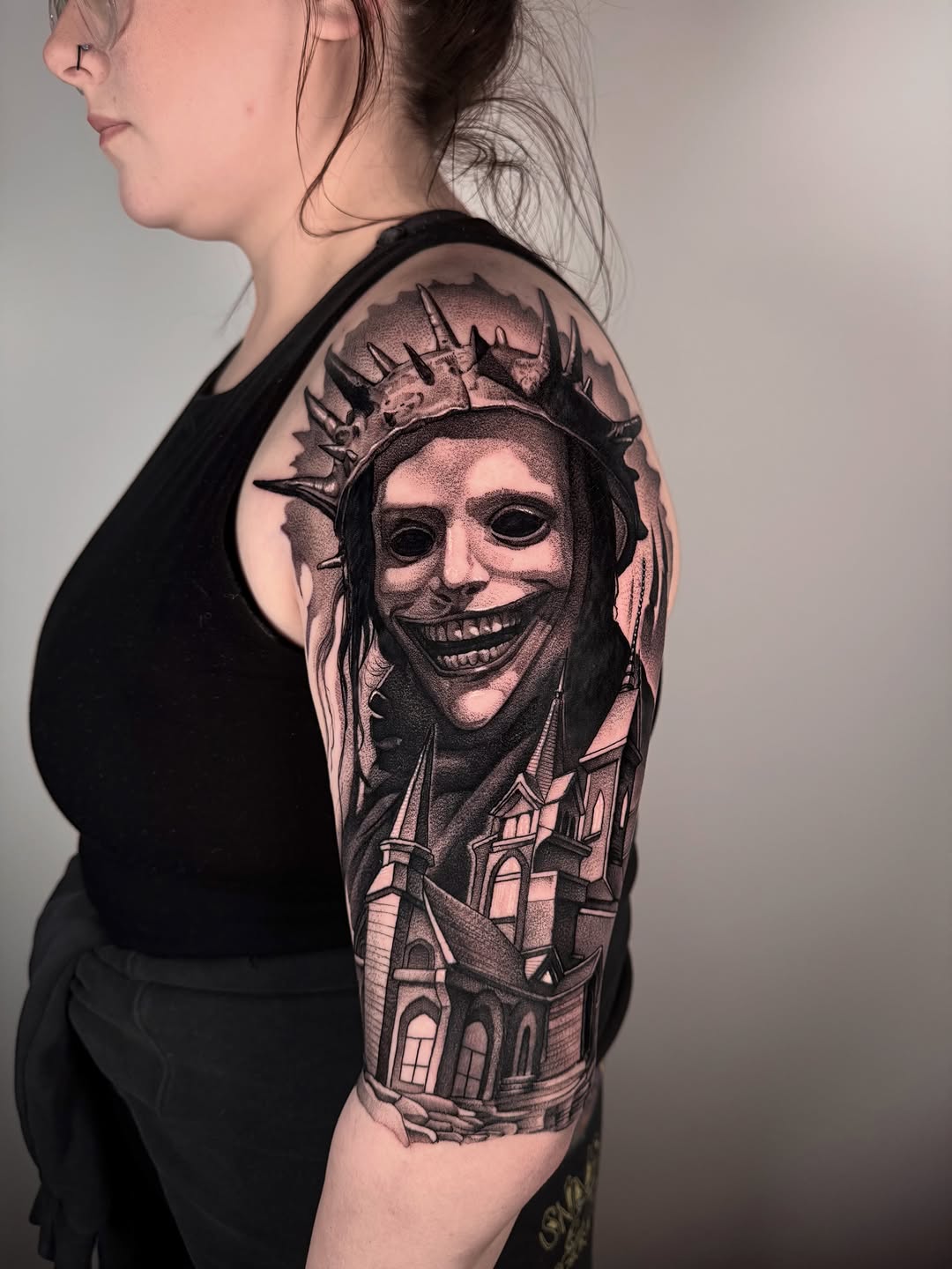 Tattoo by @jonnelson_tattoos — realism, black_and_grey