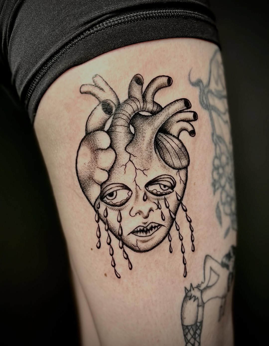 Tattoo by @imaginary_rubbish — black_and_grey, chicano