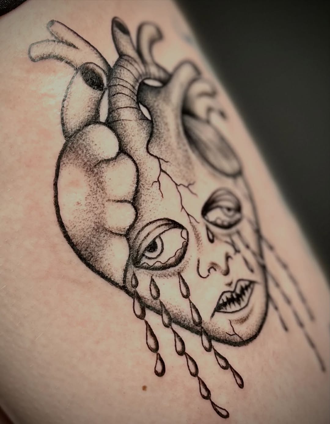 Tattoo by @imaginary_rubbish — black_and_grey, surrealism