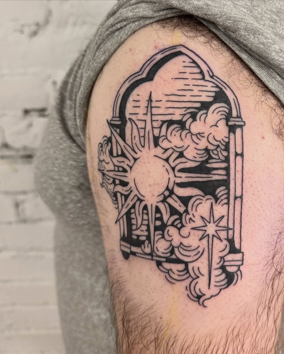 Tattoo by @sooji.tattoo — blackwork, illustrative