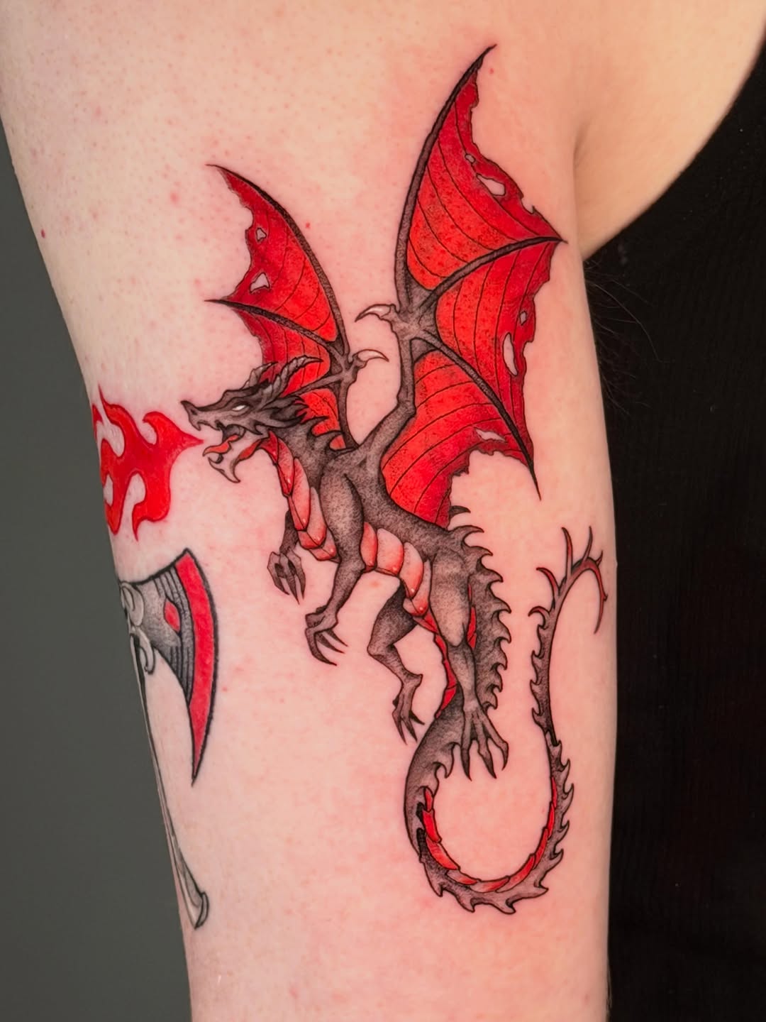 Tattoo by @soft.goth.ink — new_school, trash_polka