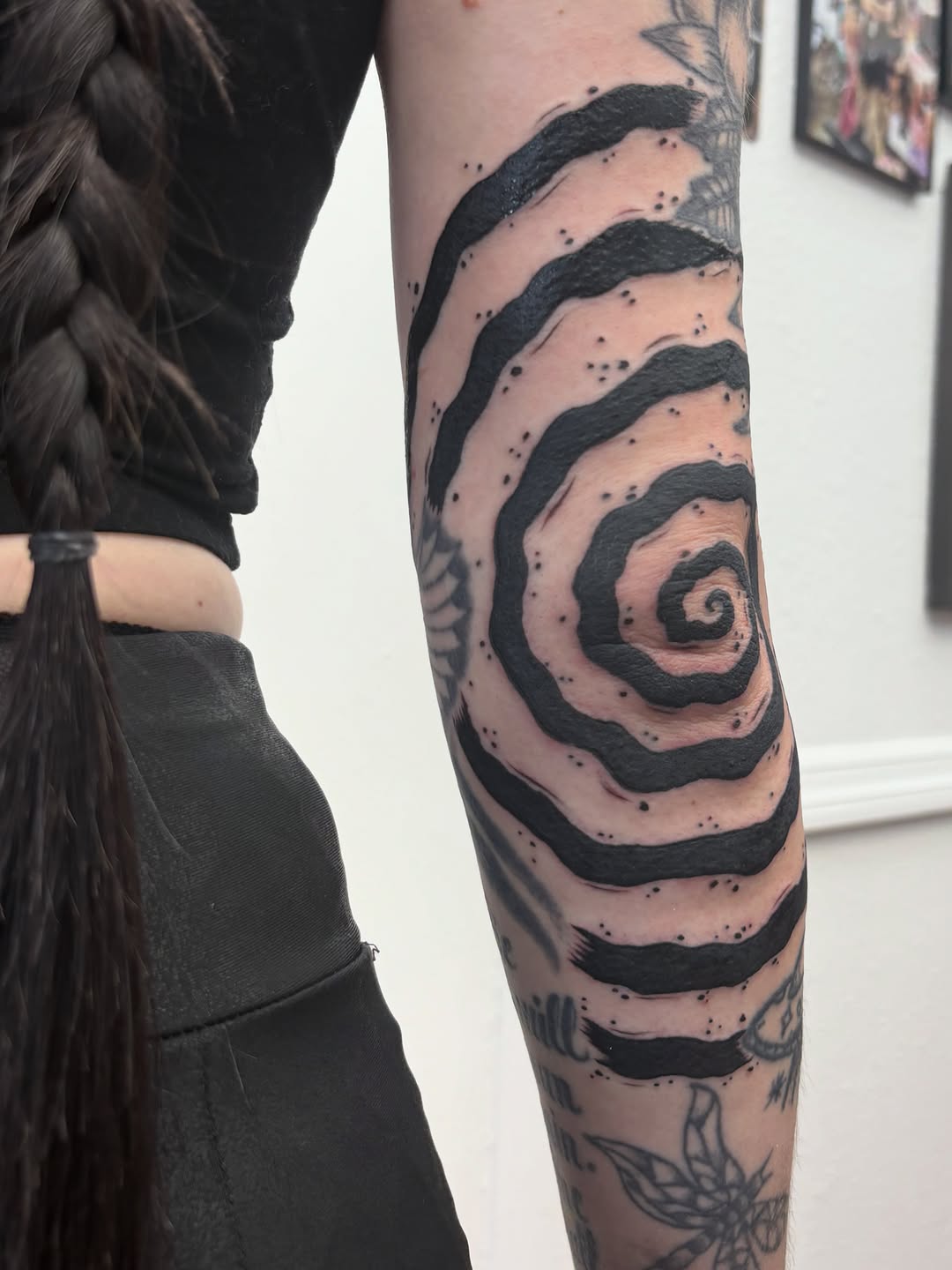 Tattoo by @skyecaliforniaink — blackwork, black_and_grey