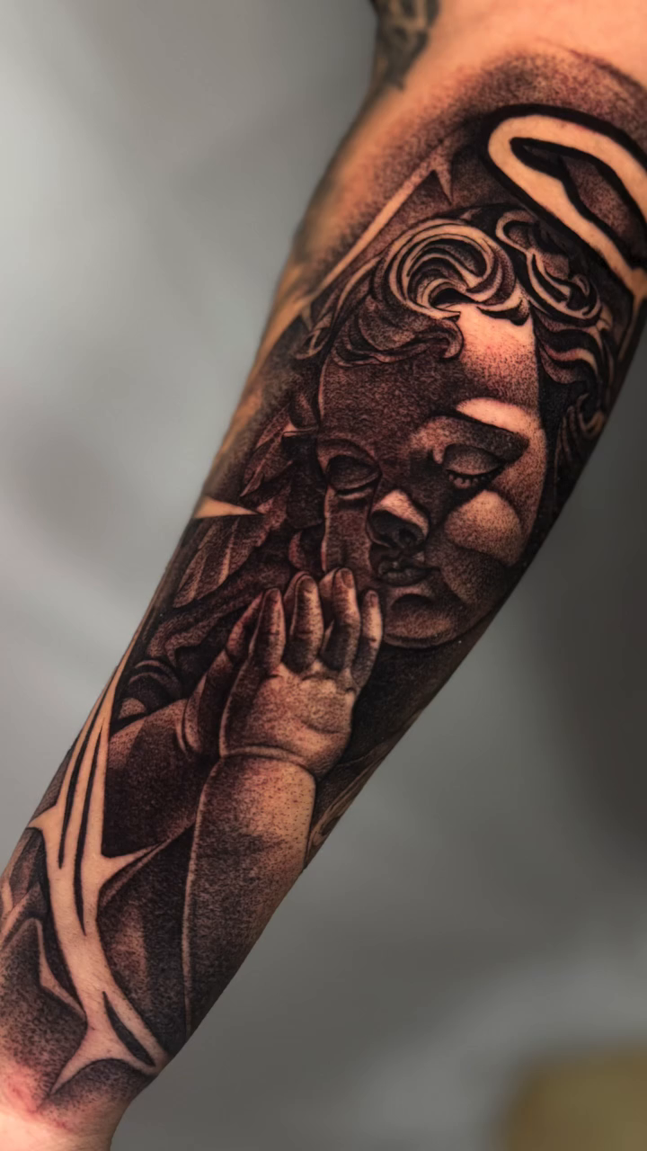 Tattoo by @jars_tat2 — realism, black_and_grey