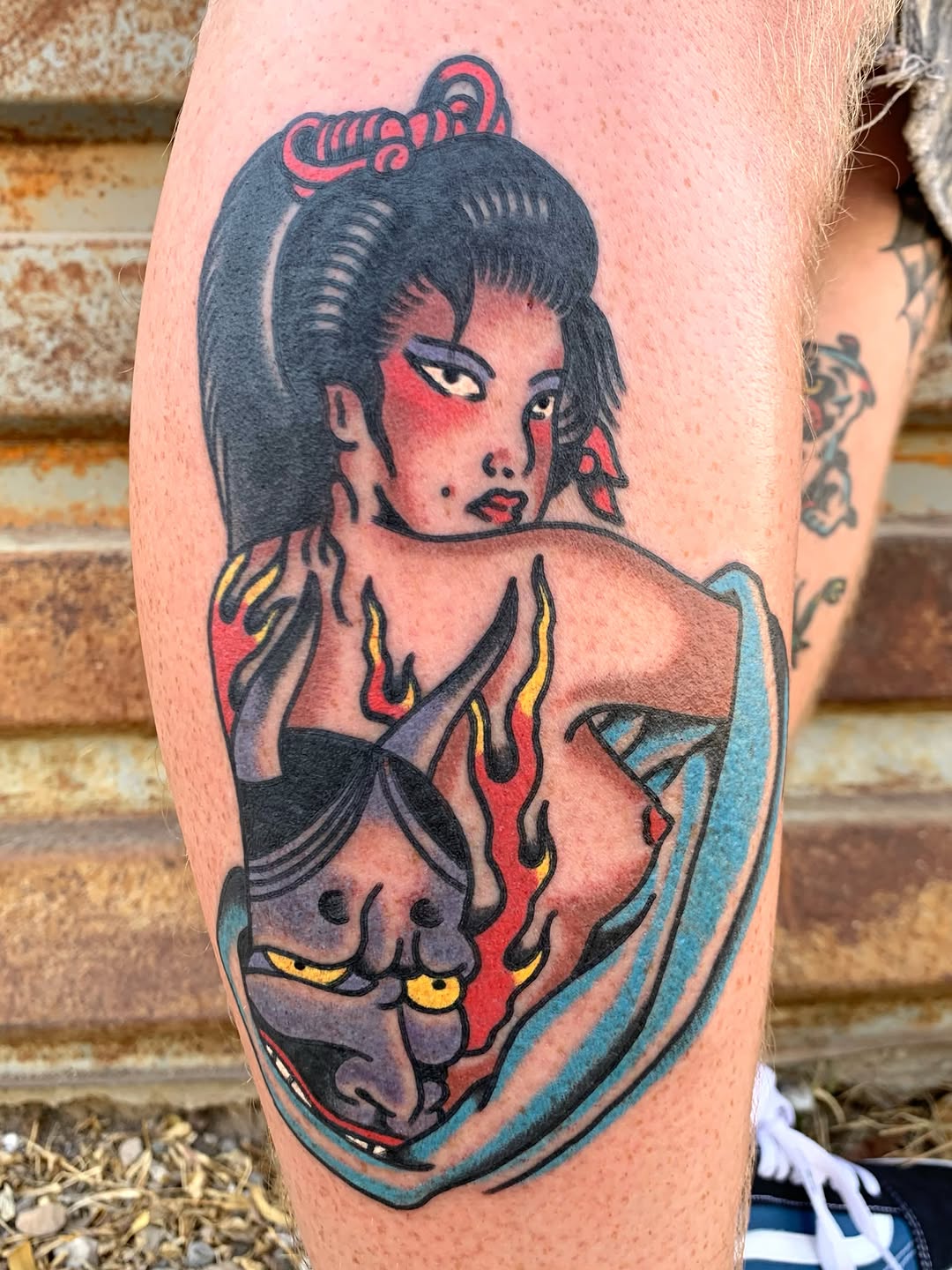 Tattoo by @keeganbergen — american_traditional, japanese_irezumi