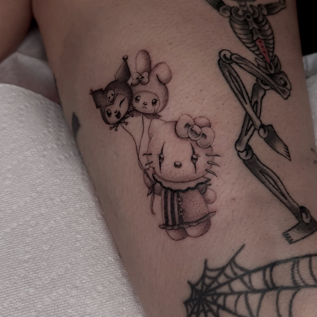 Tattoo by @ashleyworldpeace — black_and_grey, chicano