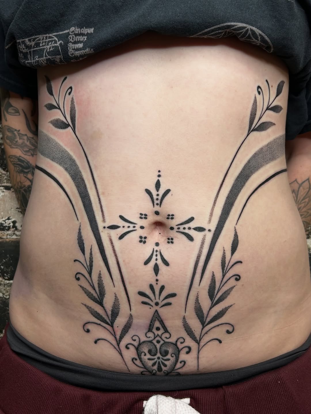 Tattoo by @kikicantdraw — dotwork, ornamental