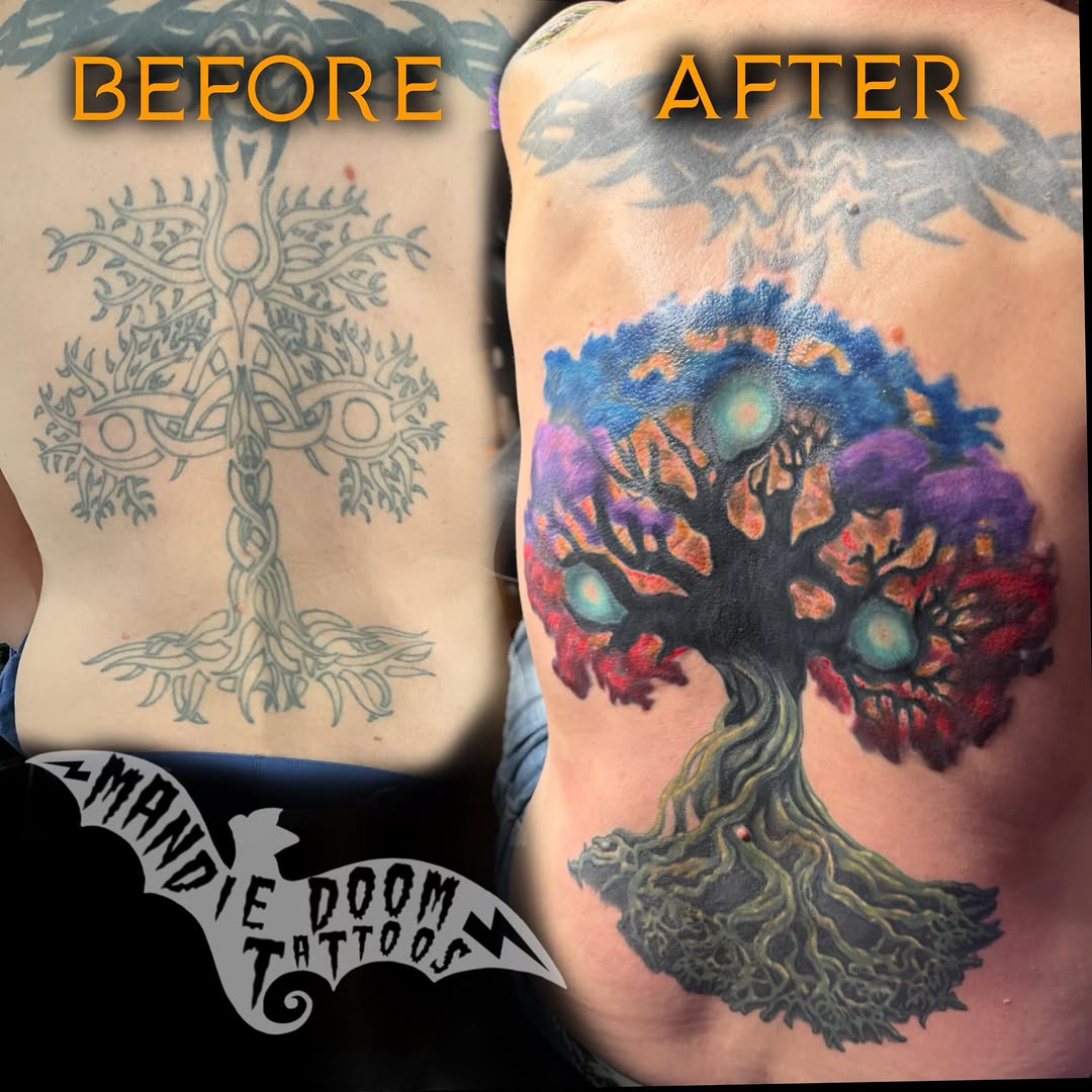 Tattoo by @mandiedoomtattoos — realism, black_and_grey