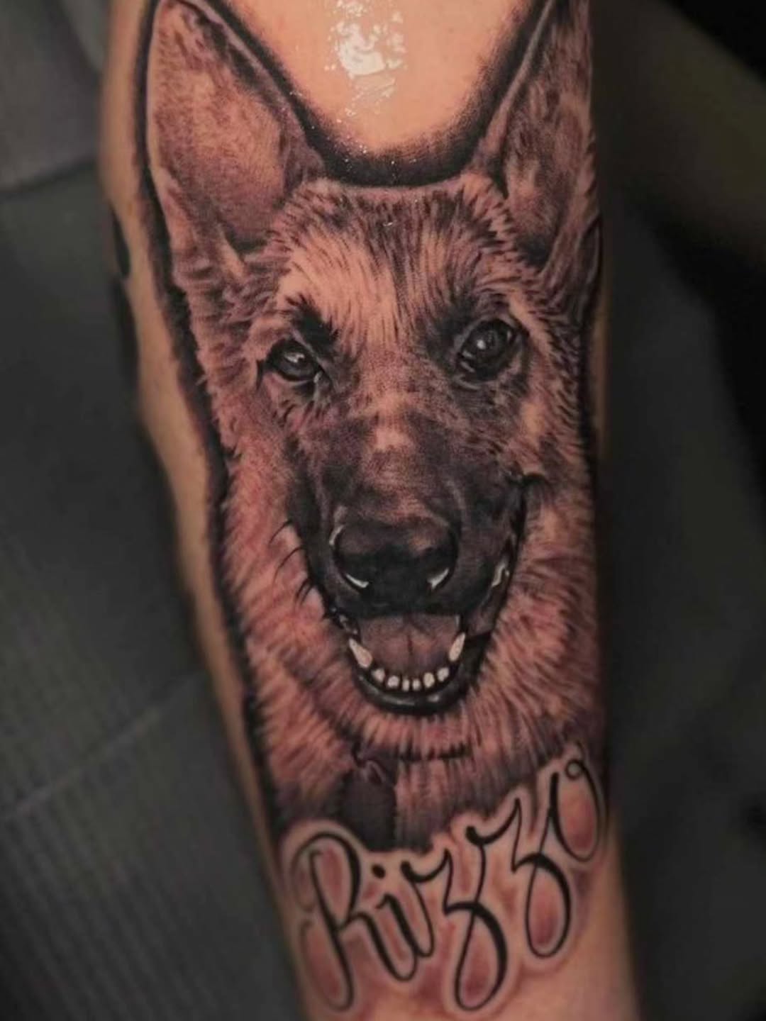 Tattoo by @rock_solid_tattoos — realism, lettering_script