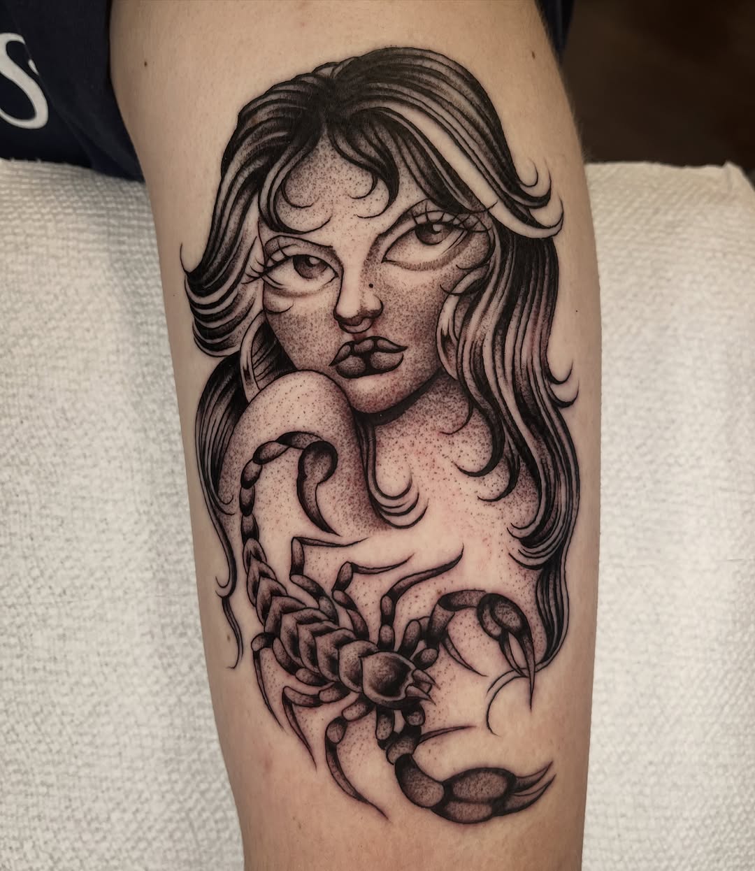 Tattoo by @jesus_pieces_ — chicano, dotwork