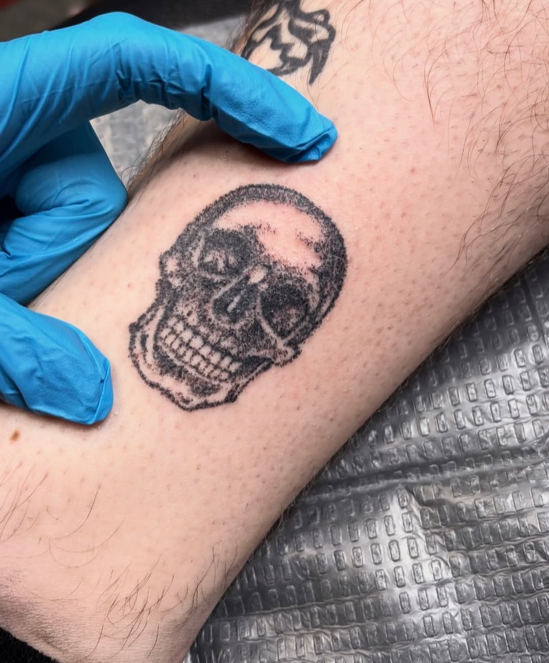 Tattoo by @rottenronnietattoos — black_and_grey