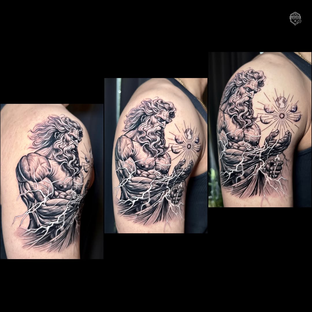 Tattoo by @lucastattoo.ca โ realism, black_and_grey