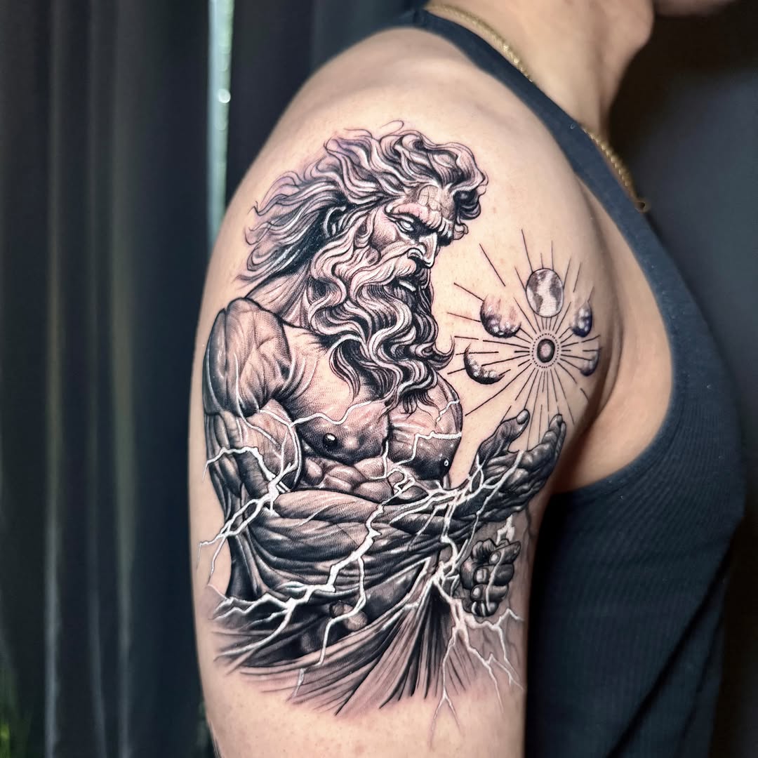 Tattoo by @lucastattoo.ca โ realism, black_and_grey