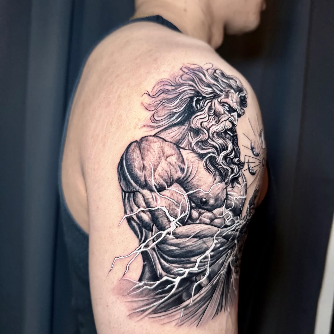 Tattoo by @lucastattoo.ca โ realism, black_and_grey