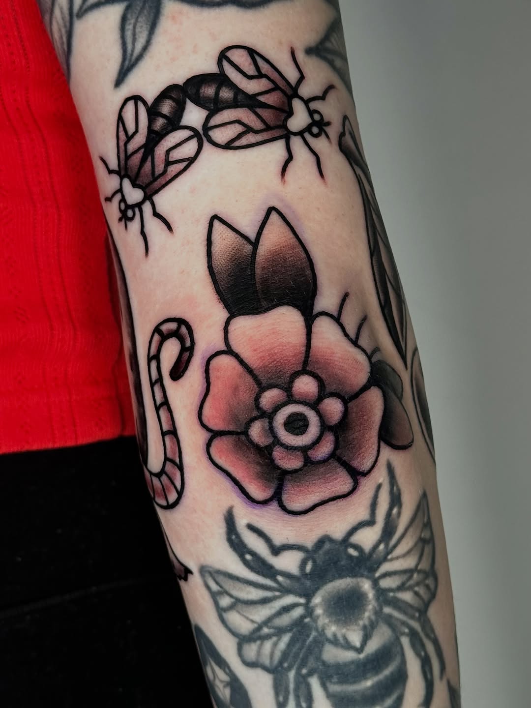 Tattoo by @nancytatt — american_traditional, black_and_grey