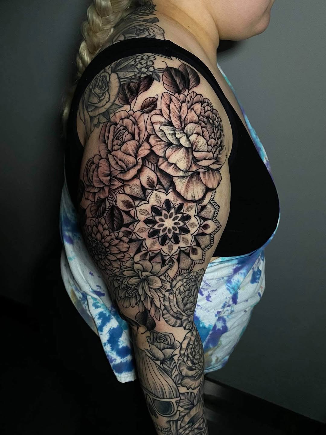Tattoo by @flora_and_fauna_tattoos — black_and_grey, ornamental