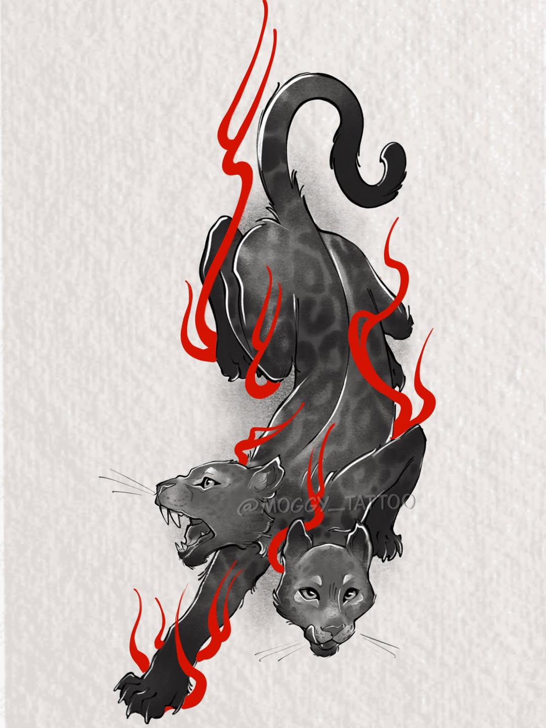 Tattoo by @moggy_tattoo โ black_and_grey, illustrative