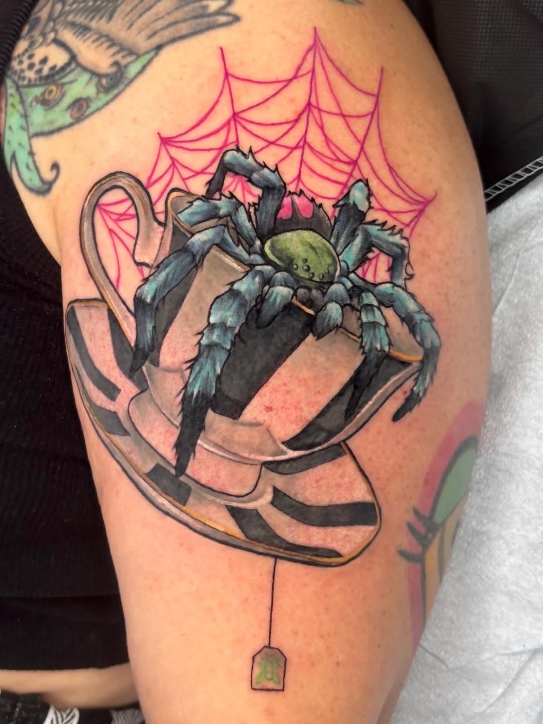 Tattoo by @clumsysurgeon — new_school, trash_polka