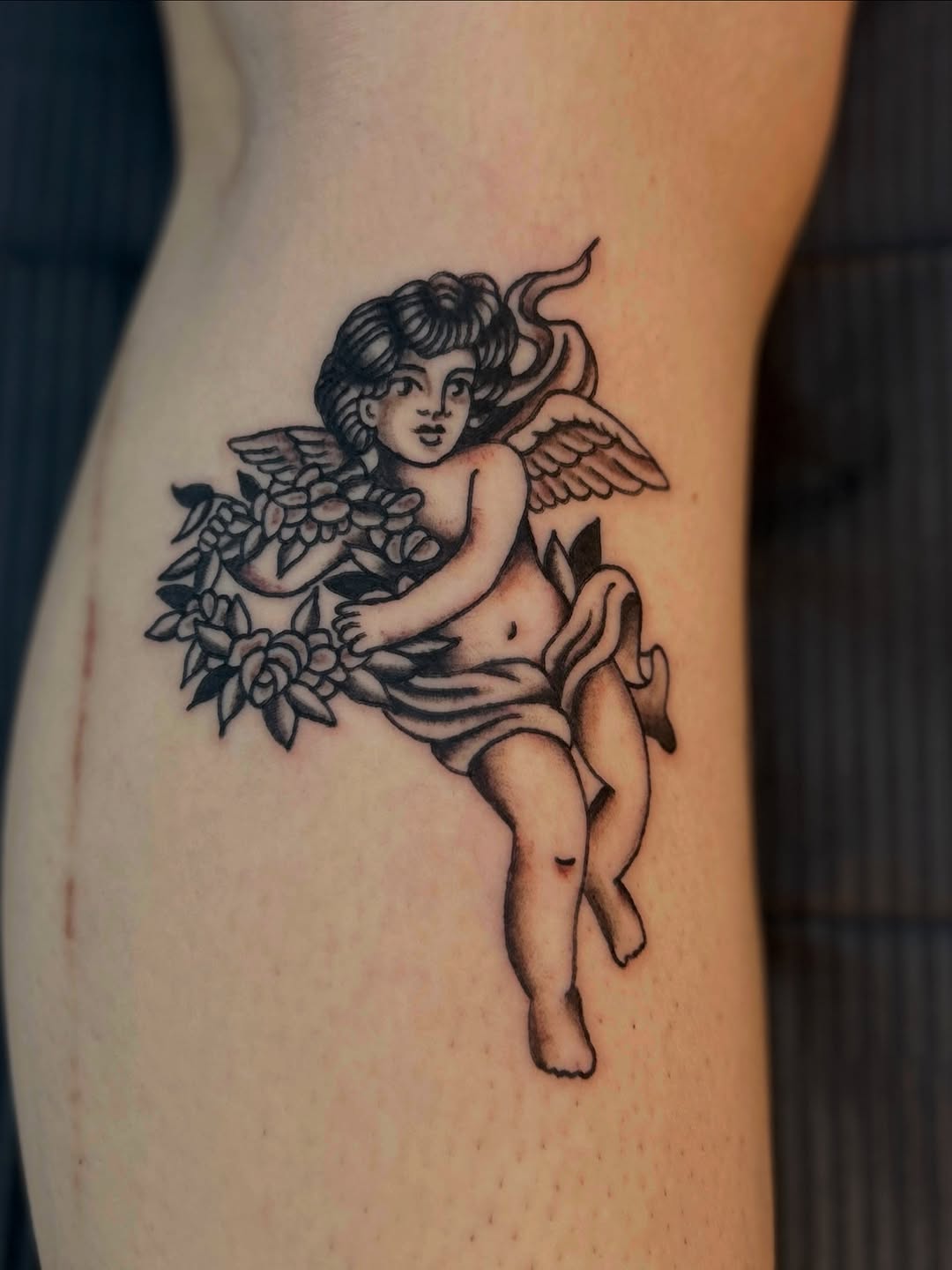 Tattoo by @gibbs.tattoo — black_and_grey, chicano