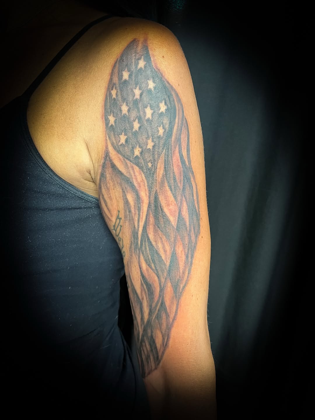 Tattoo by @blackscorpion13 — realism, black_and_grey