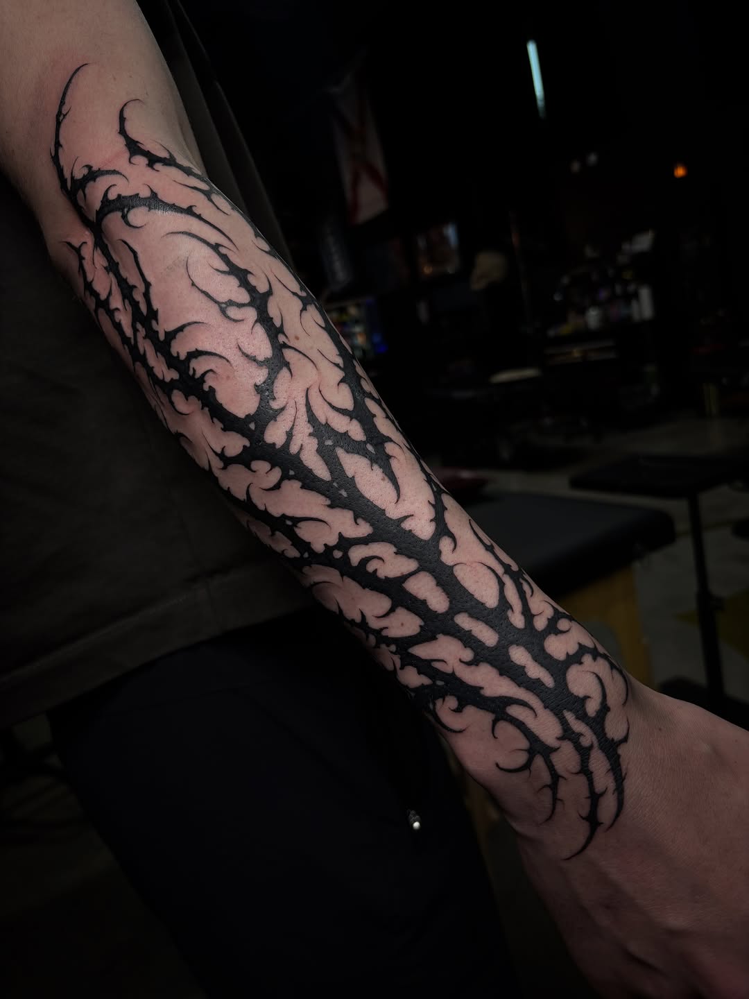 Tattoo by @sofiarosetattoos — blackwork