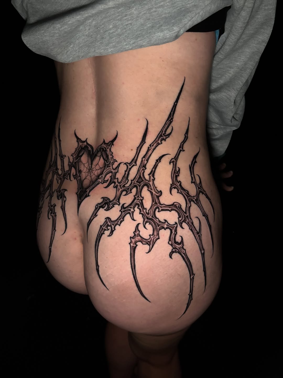 Tattoo by @sofiarosetattoos — blackwork, ornamental