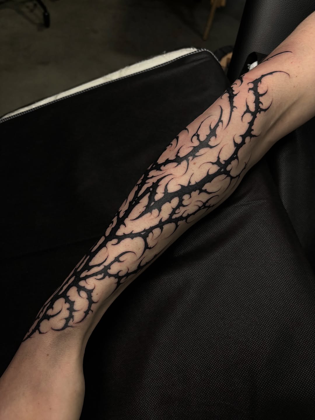 Tattoo by @sofiarosetattoos — blackwork
