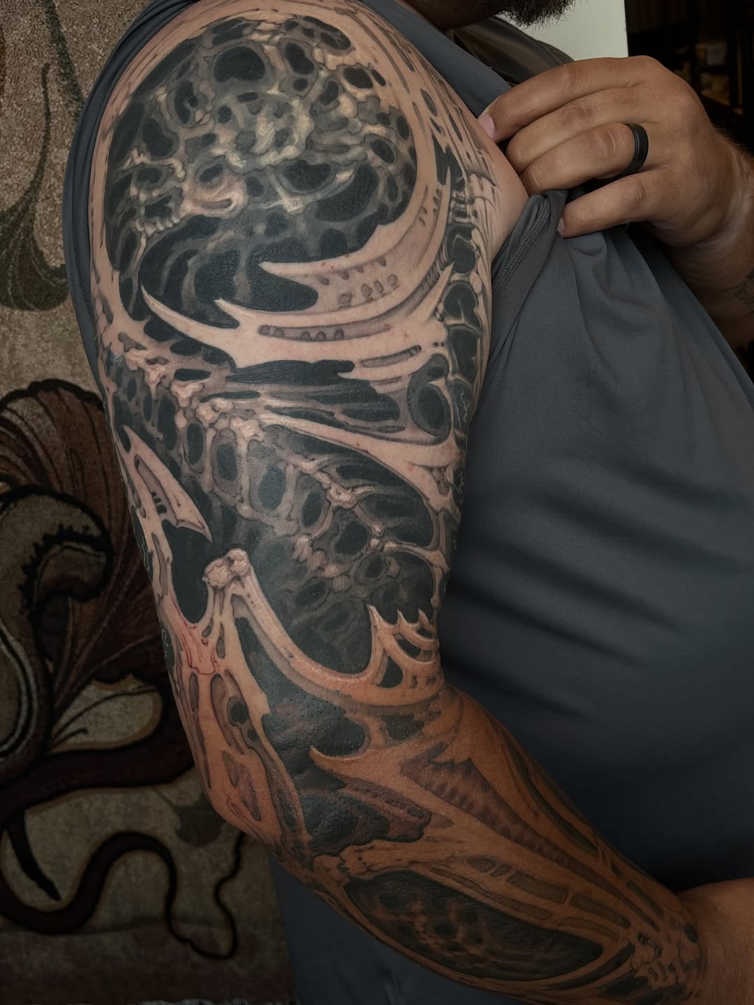 Tattoo by @evanmakesart — black_and_grey, realism