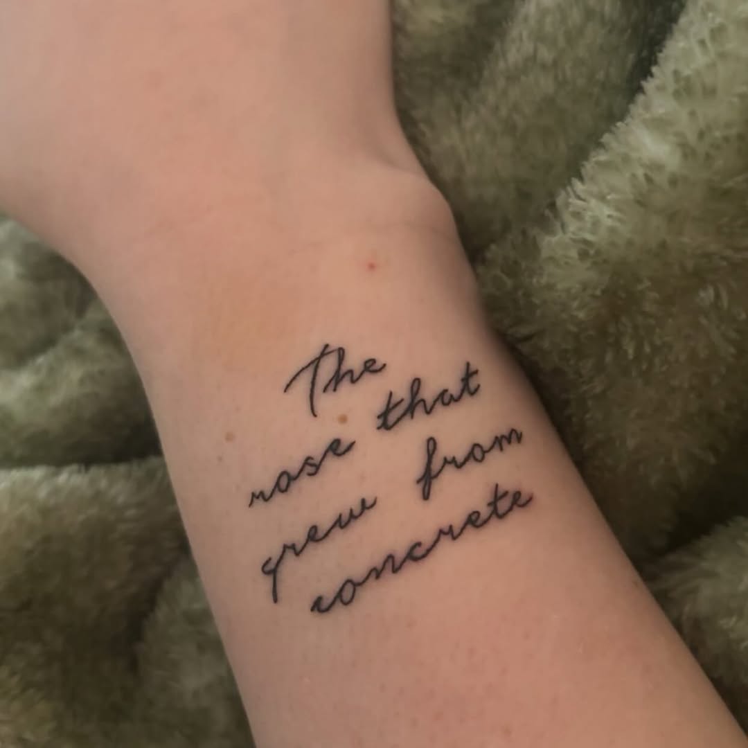 Tattoo by @ocallaghan.inks โ lettering_script, fine_line
