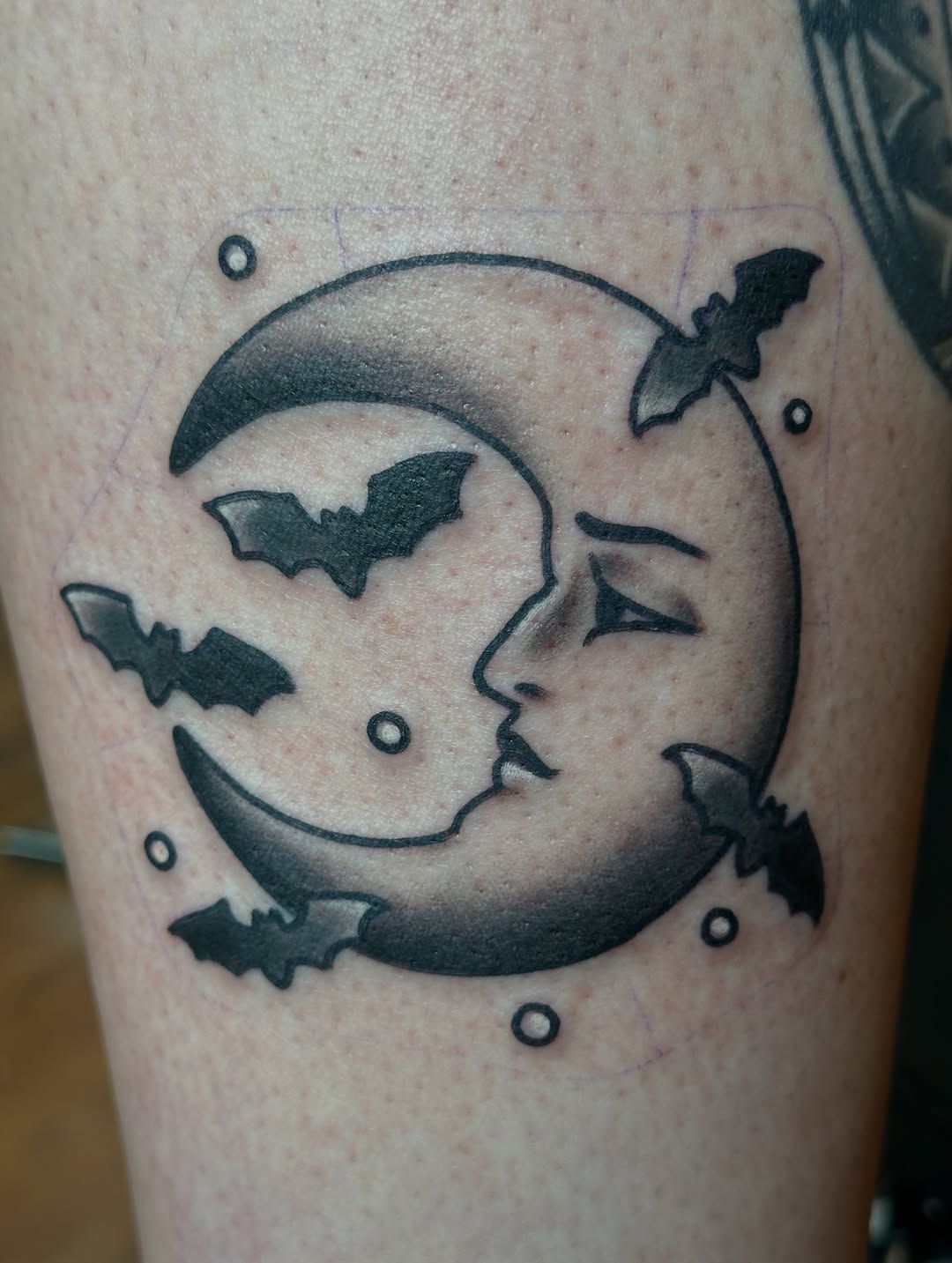 Tattoo by @terminatrixx — american_traditional, black_and_grey