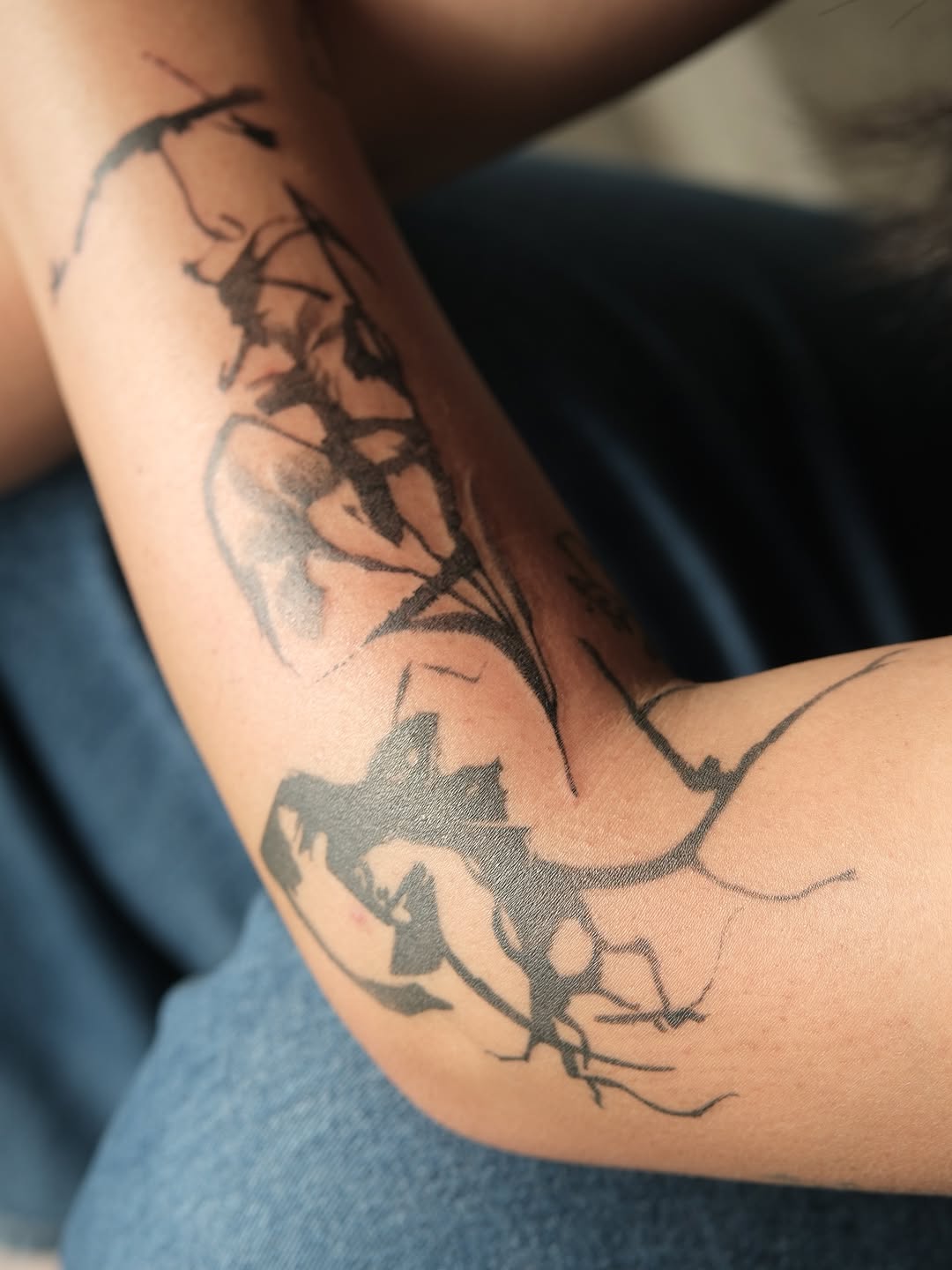 Tattoo by @numbandinked — blackwork, trash_polka
