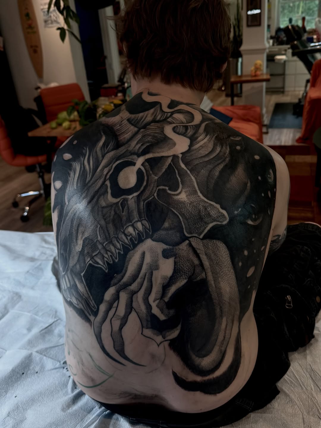 Tattoo by @breestallworthtattoo — black_and_grey, dark_realism