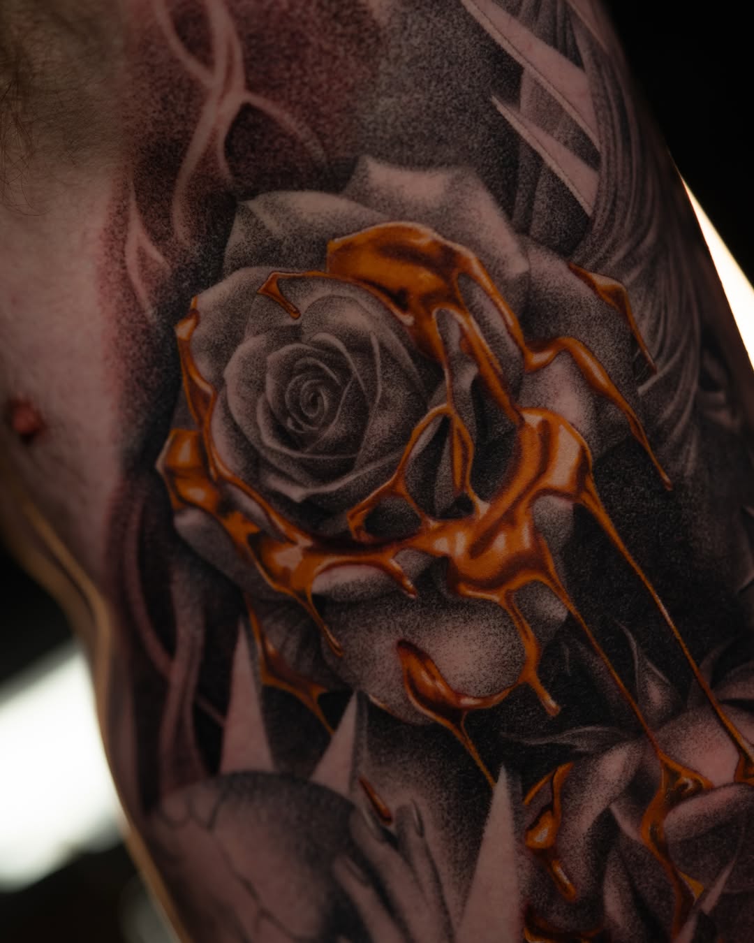 Tattoo by @jonlaflore — black_and_grey, realism