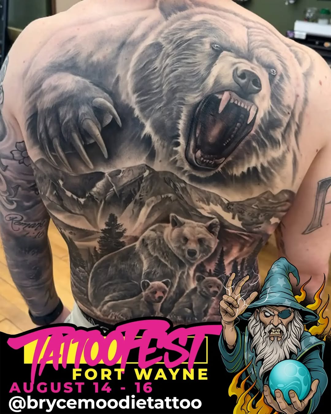 Tattoo by @brycemoodietattoo — realism, black_and_grey
