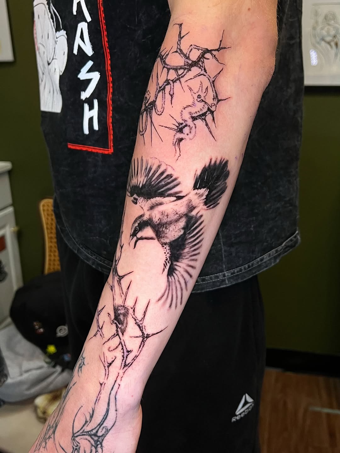 Tattoo by @elvensigils — black_and_grey, realism