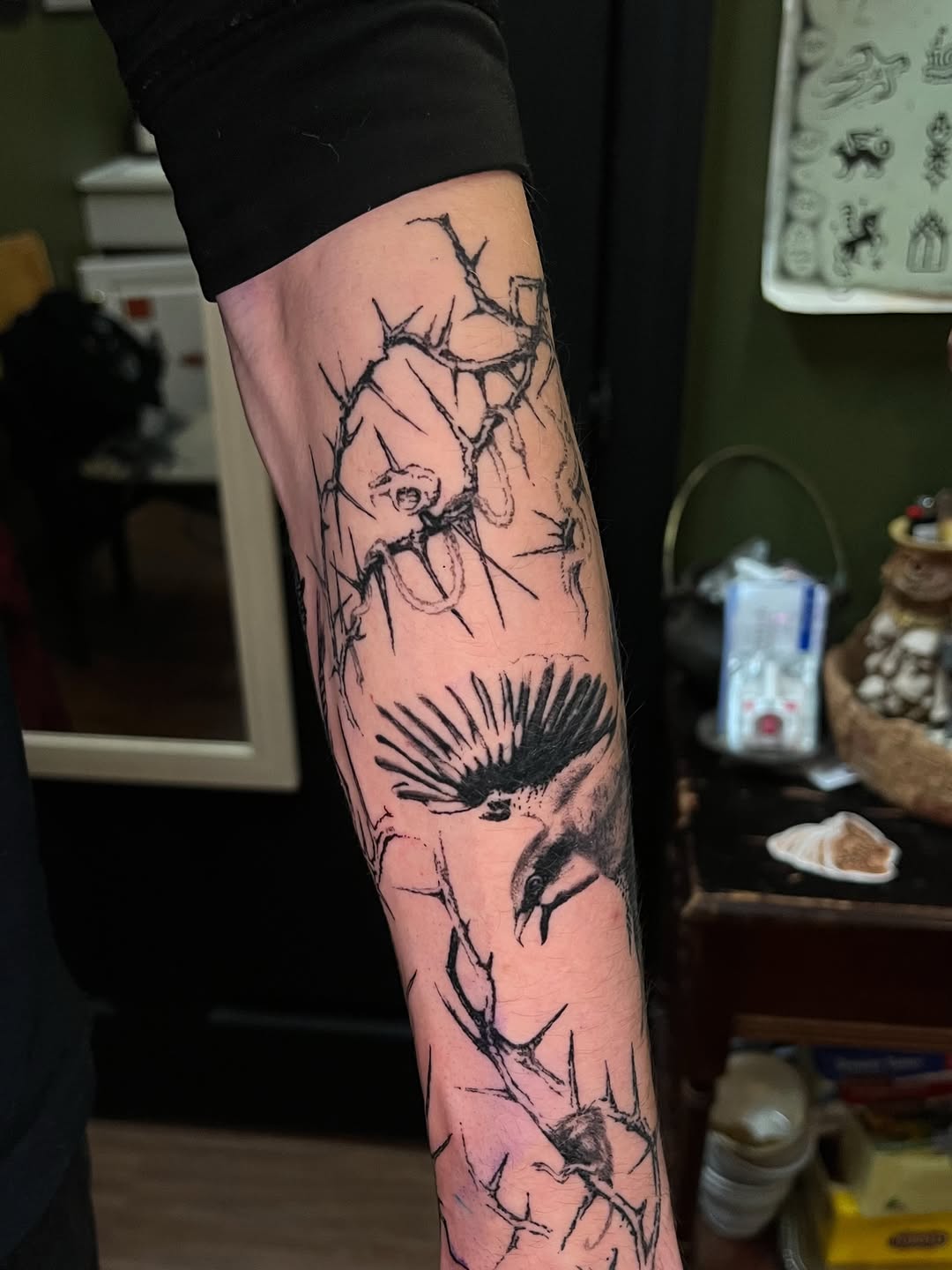 Tattoo by @elvensigils — black_and_grey, illustrative