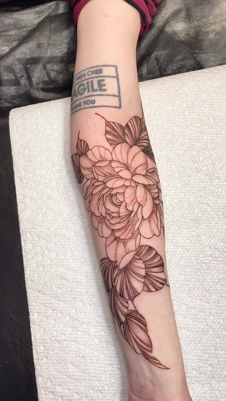 Tattoo by @brawdertattoo — fine_line, black_and_grey