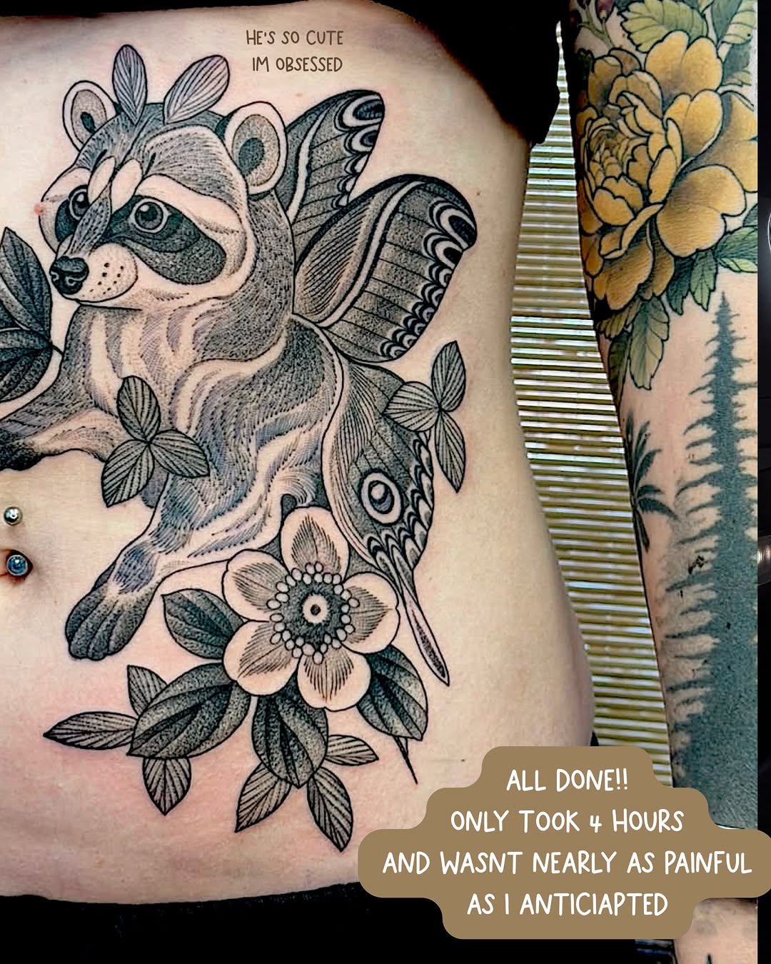 Tattoo by @horsegirltats — black_and_grey, dotwork