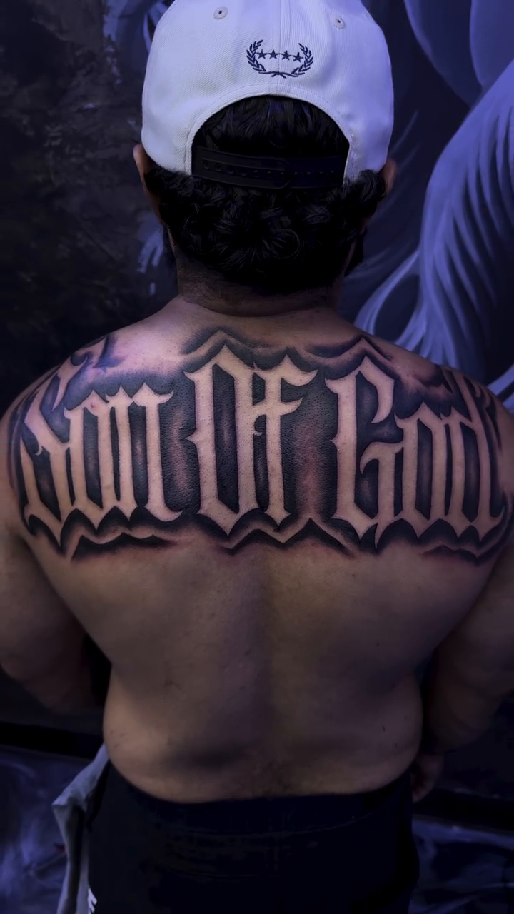 Tattoo by @ghostinkzz — lettering_script, black_and_grey