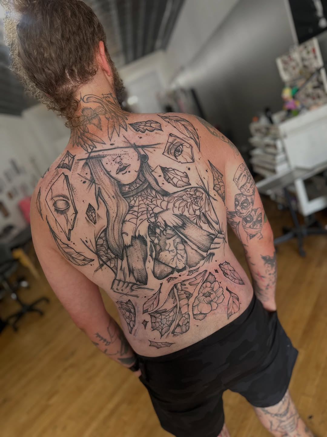 Tattoo by @highly_carver — blackwork, illustrative