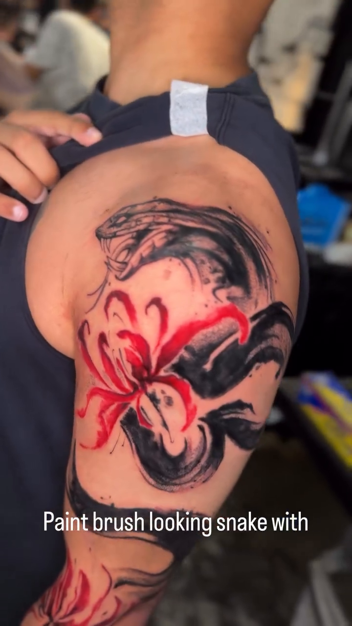 Tattoo by @hunminji — japanese_irezumi, trash_polka