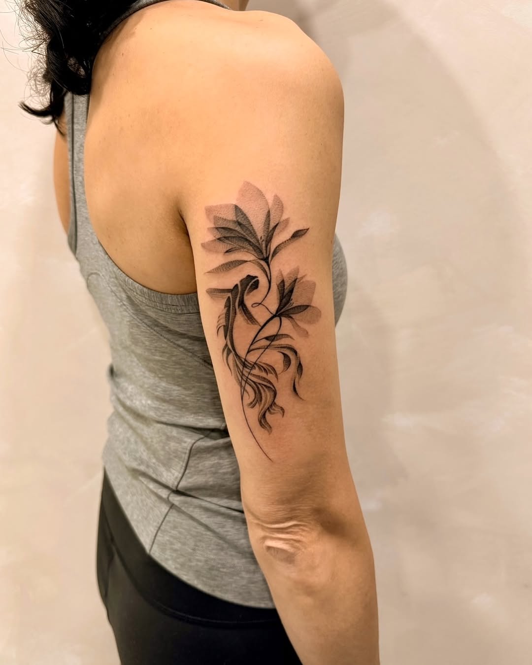 Tattoo by @tattooer_nick β fine_line, black_and_grey
