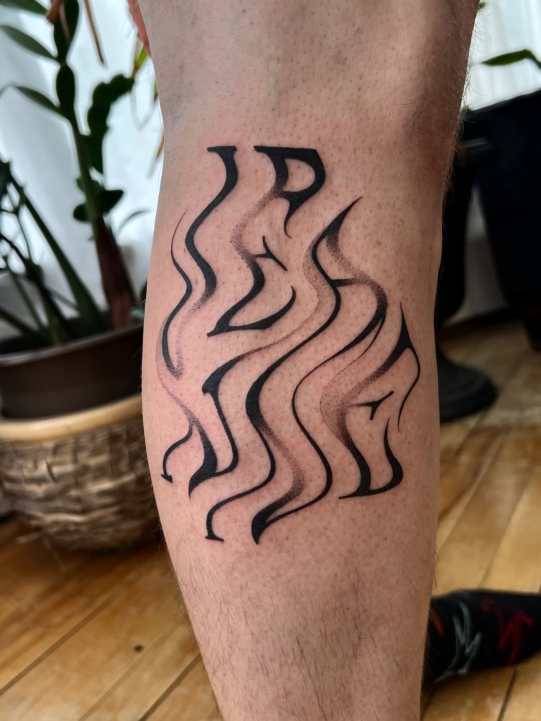 Tattoo by @sans.detour — lettering_script, blackwork