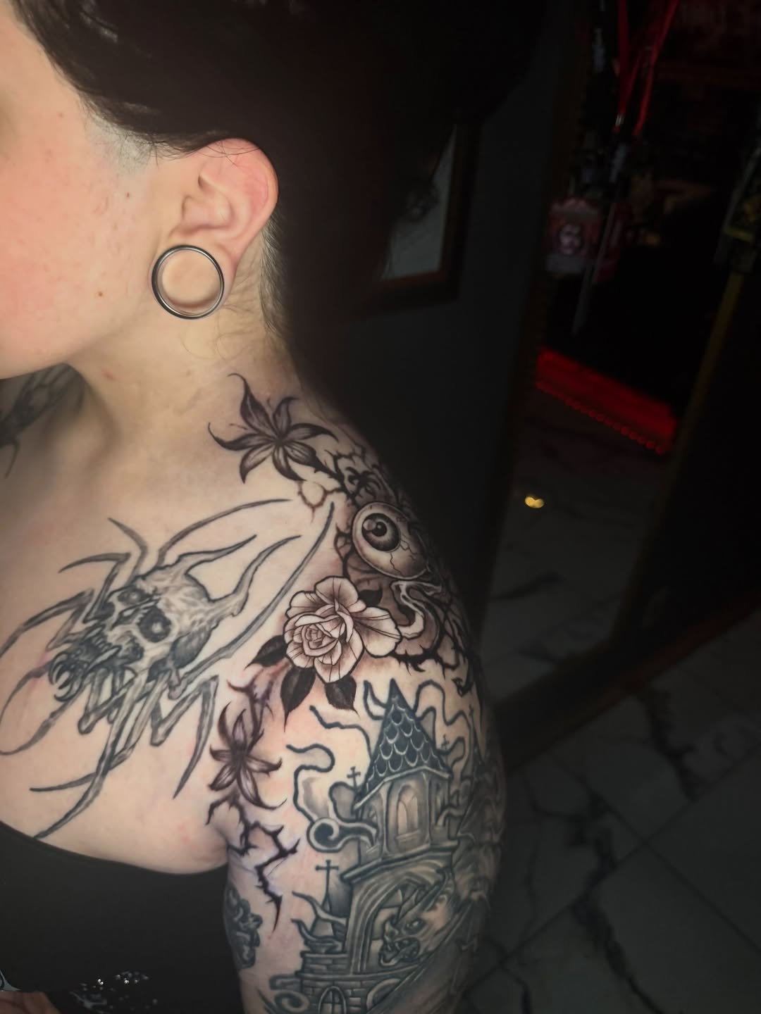 Tattoo by @tiptopartist — dark_realism, black_and_grey